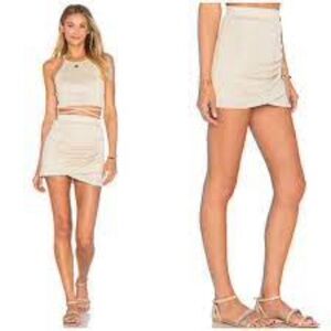 Lovers + Friends Yellow Voyage Pull-On Stretch Skirt Women's Size Small